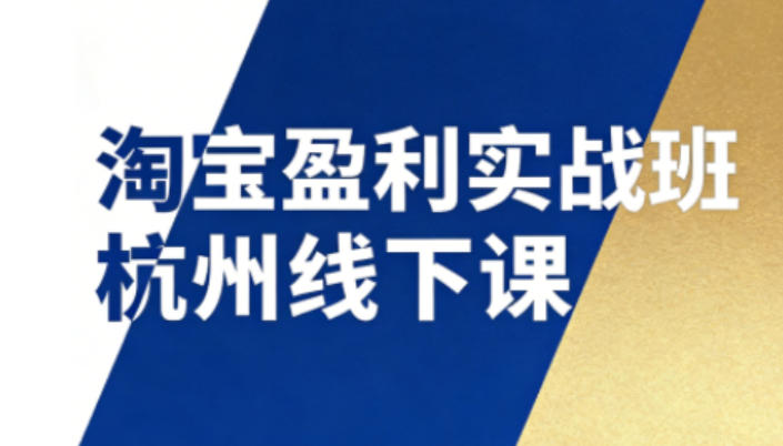 淘宝盈利实战班杭州线下课12月26-28日(音频+字幕)，帮你掌握SOP流程+12门核心技术-网创星球