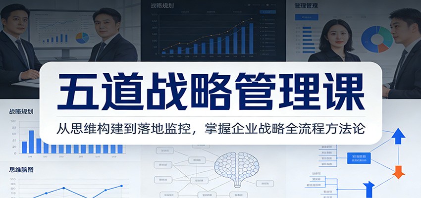 五道战略管理课：从思维构建到落地监控，掌握企业战略全流程方法论-网创星球