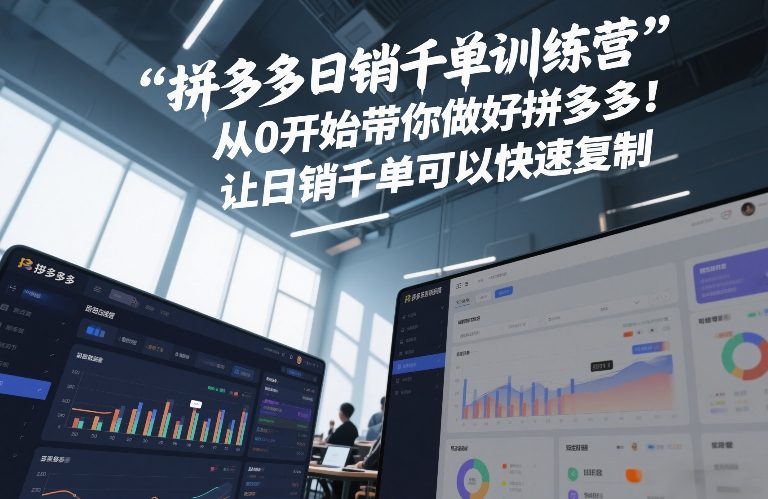 拼多多日销千单训练营，从0开始带你做好拼多多，让日销千单可以快速复制(更新26年1月)-网创星球