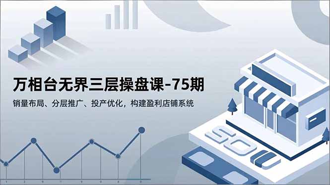 万相台无界三层操盘课-75期，销量布局、分层推广、投产优化，构建盈利店铺系统-网创星球