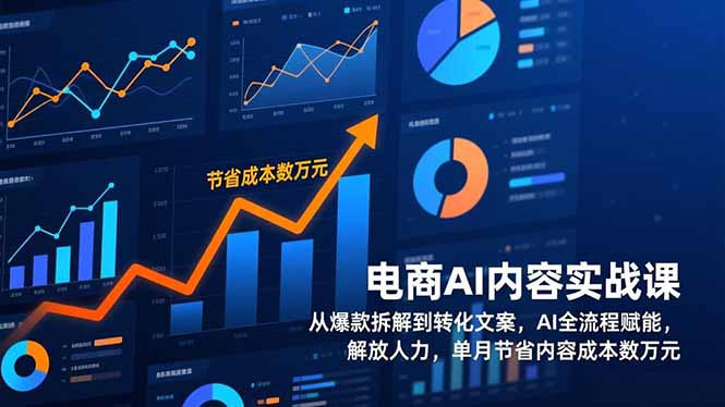 电商AI内容实战课，从爆款拆解到转化文案，AI全流程赋能，解放人力，单月节省内容成本数万元-网创星球