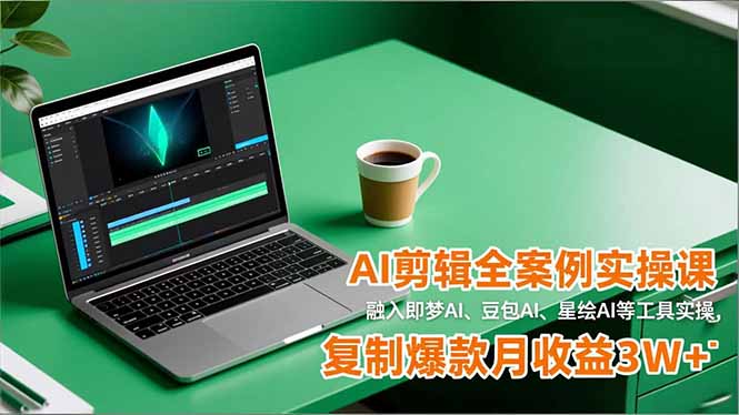 AI剪辑全案例实操课，融入即梦AI、豆包AI、星绘AI等工具实操，复制爆款月收益3W+-网创星球