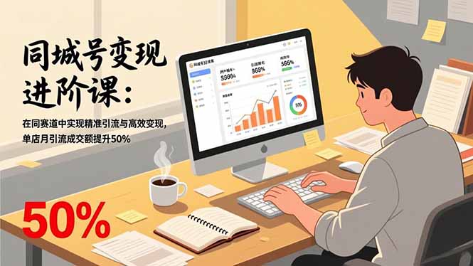 同城号变现进阶课：在同城赛道中实现精准引流与高效变现，单店月引流成交额提升50%-网创星球