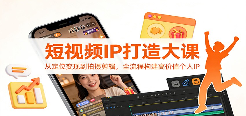 短视频IP打造大课：从定位变现到拍摄剪辑，全流程构建高价值个人IP-网创星球