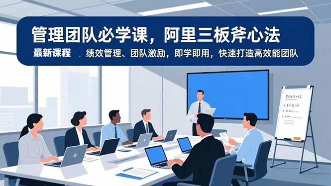 管理团队必学课，阿里三板斧心法、绩效管理、团队激励，即学即用，快速打造高效能团队-网创星球