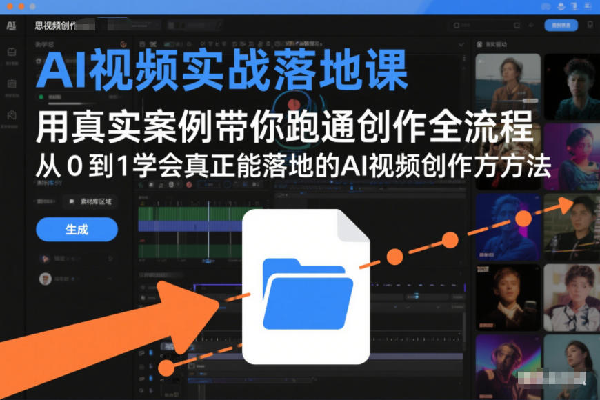 AI视频实战落地课，用真实案例带你跑通创作全流程，从0到1学会真正能落地的AI视频创作方法-网创星球