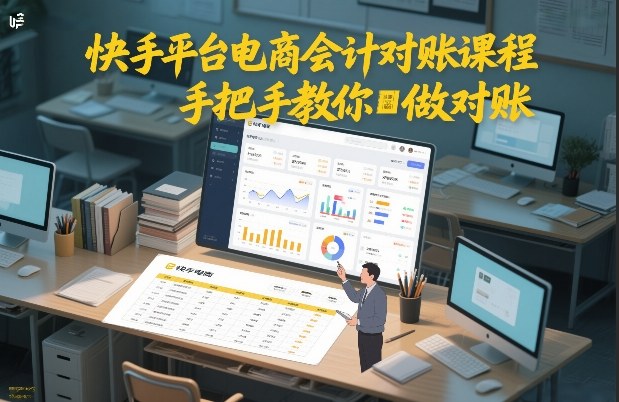 快手平台电商会计对账课程，手把手教你做对账-网创星球