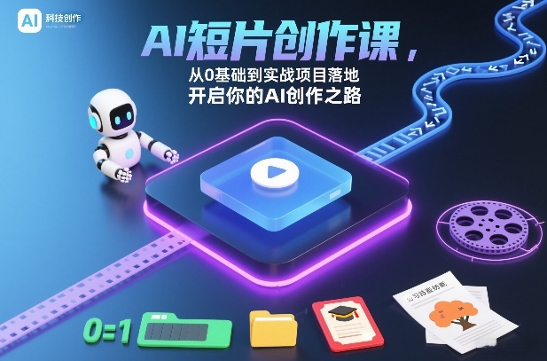 AI短片创作课，从0基础到实战项目落地，开启你的AI创作之路-网创星球