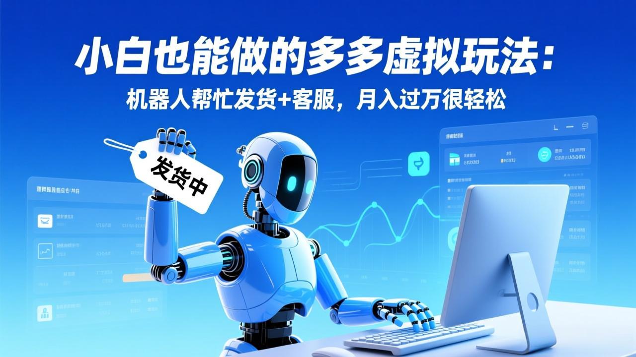 小白也能做的多多虚拟玩法：机器人帮忙发货+客服，月入过万很轻松-网创星球