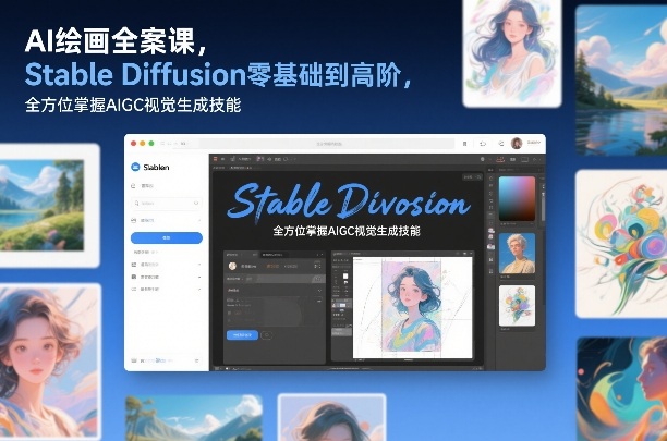 AI绘画全案课，Stable Diffusion零基础到高阶，全方位掌握AIGC视觉生成技能-网创星球