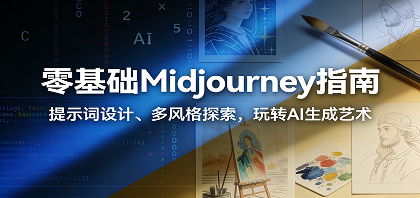 零基础Midjourney指南：提示词设计、多风格探索，玩转AI生成艺术-网创星球