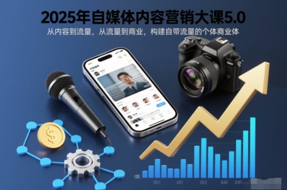 2025年自媒体内容营销大课5.0，从内容到流量，从流量到商业，构建自带流量的个体商业体-网创星球