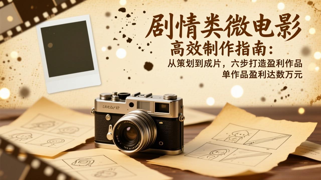 剧情类微电影高效制作指南：从策划到成片，六步打造盈利作品，单作品盈利达数万元-网创星球