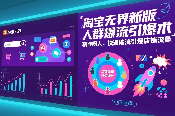 淘宝无界新版人群爆流引爆术，精准圈人，快速破流引爆店铺流量-网创星球