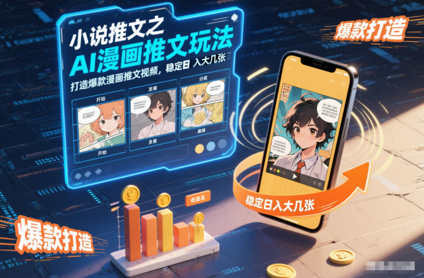 小说推文之AI漫画推文玩法，打造爆款漫画推文视频，稳定日入大几张-网创星球
