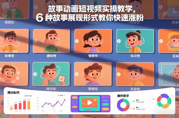 故事动画短视频实操教学，6种故事展现形式教你快速涨粉-网创星球