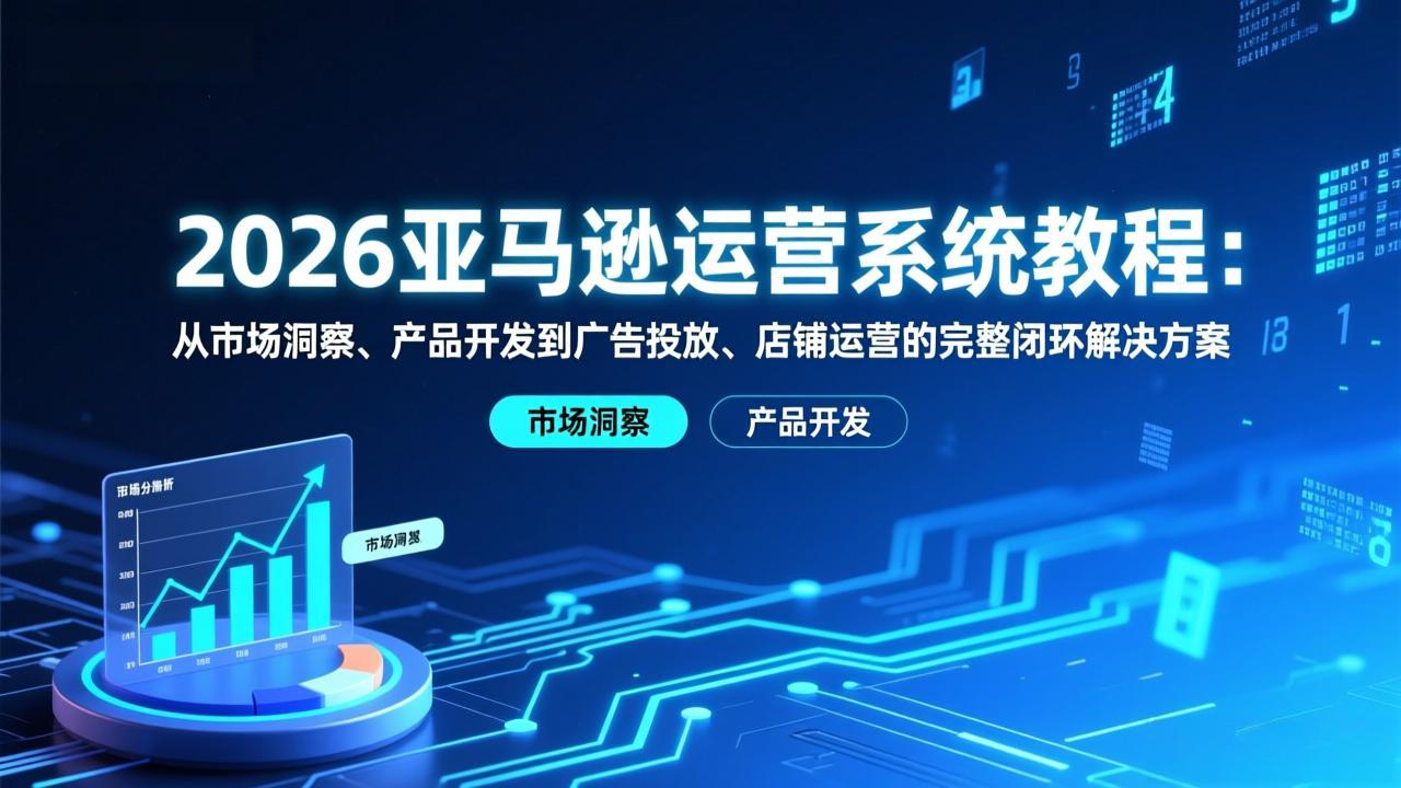 2026亚马逊运营系统教程：从市场洞察、产品开发到广告投放、店铺运营的完整闭环解决方案-网创星球