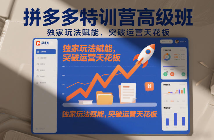 拼多多特训营高阶班，独家玩法赋能，突破运营天花板(更新26年1月)-网创星球