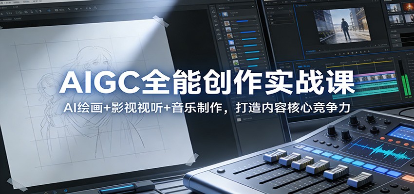 AIGC全能创作实战课：AI绘画+影视视听+音乐制作，打造内容核心竞争力-网创星球