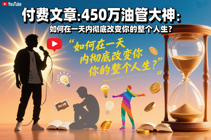 付费文章：450万油管大神：如何在一天内彻底改变你的整个人生？-网创星球