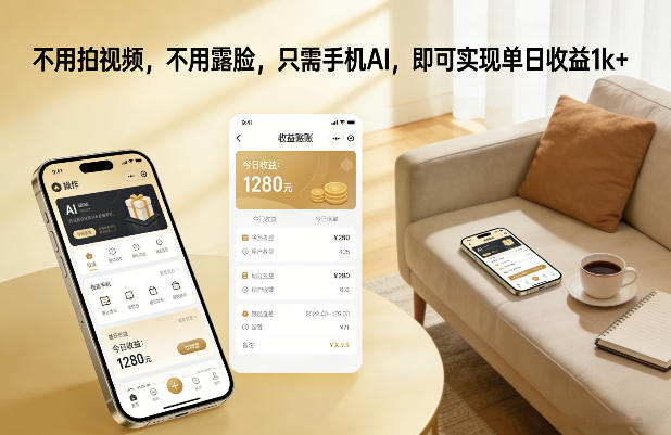 不用拍视频，不用露脸，只需手机AI，即可实现单日收益1k+【揭秘】-网创星球