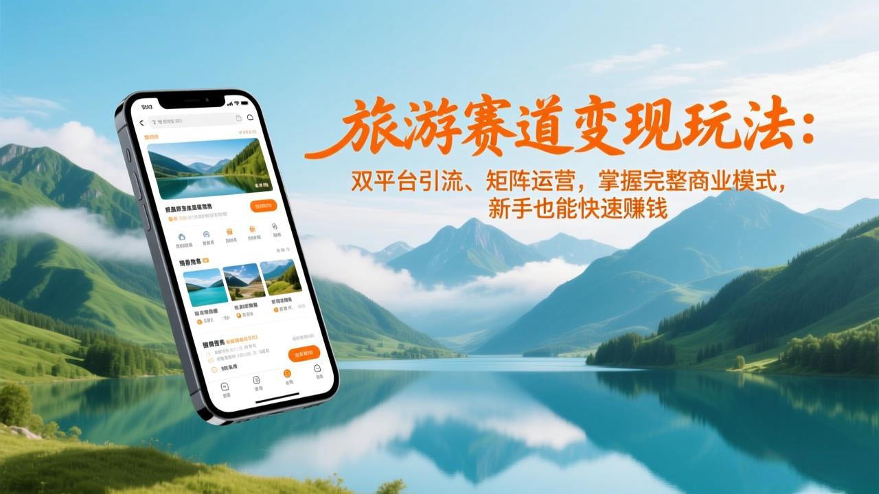 旅游赛道变现玩法：双平台引流、矩阵运营，掌握完整商业模式，新手也能快速赚钱-网创星球