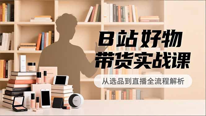 B站好物带货实战课，账号定位、选品拍摄、运营变现，全流程教学，实现UP主月入过万-网创星球