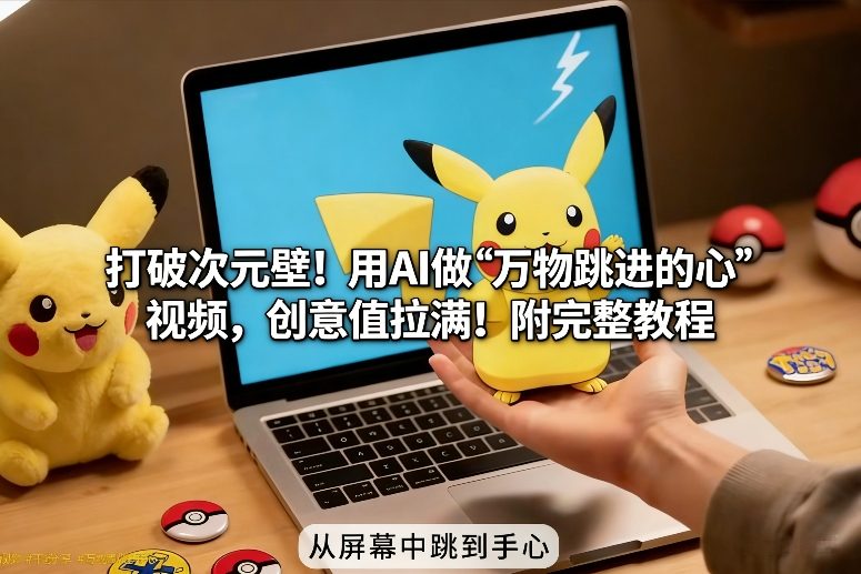 打破次元壁！用AI做【万物跳进手心】视频，创意值拉满！附完整教程-网创星球