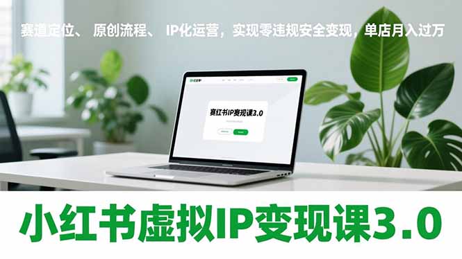 小红书虚拟IP变现课3.0，赛道定位、原创流程、IP化运营，实现零违规安全变现，单店月入过万-网创星球