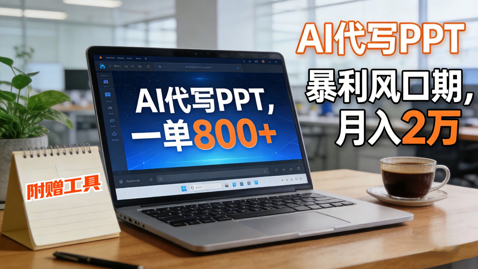 AI 代写做 PPT！一单狂赚 800+，风口期月入 2 万(工具 + 提示词直接送)-网创星球