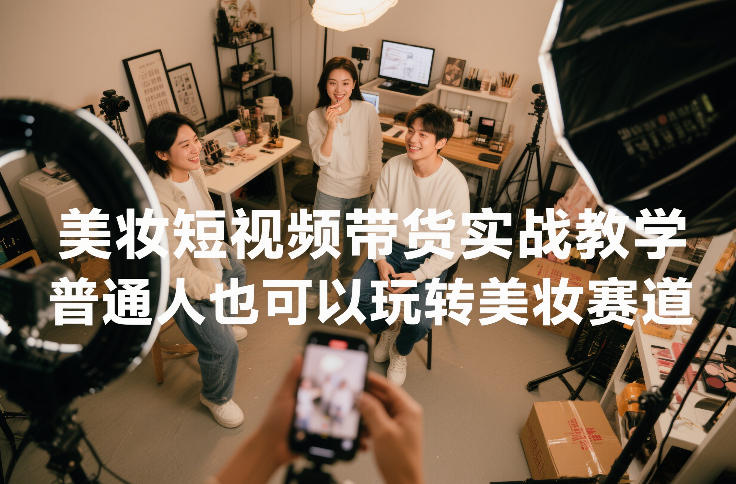 美妆短视频带货实战教学，普通人也可以玩转美妆赛道-网创星球