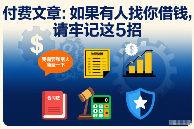 付费文章：如果有人找你借钱，请牢记这5招-网创星球