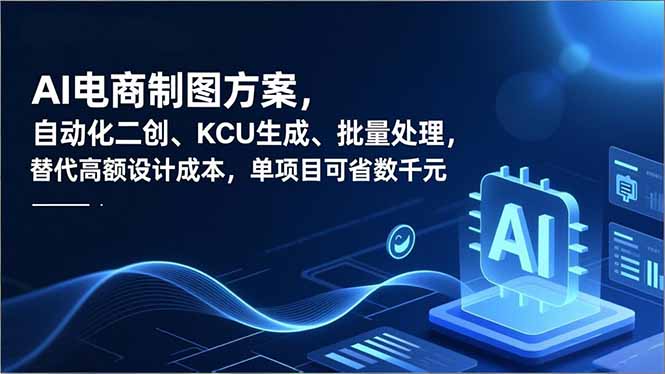 AI电商制图方案，自动化二创、SKU生成、批量处理，替代高额设计成本，单项目可省数千元-网创星球
