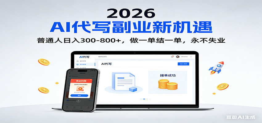 2026 副业首选！AI 代写日入 300-800，普通人0门槛，做一单结一单！-网创星球