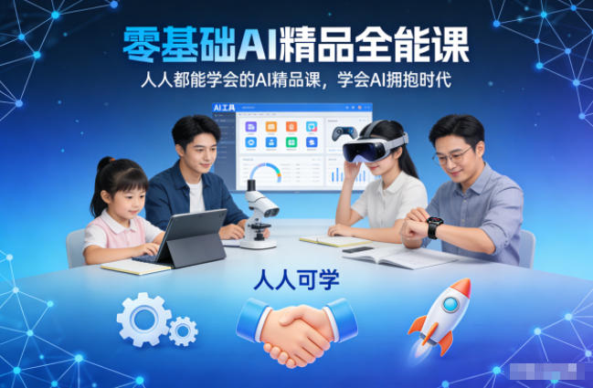 零基础AI精品全能课，人人都能学会的AI精品课，学会AI拥抱时代-网创星球