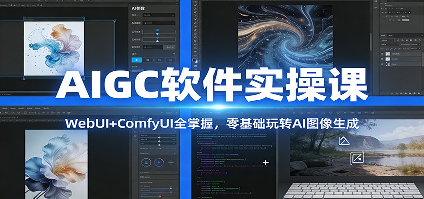 AIGC软件实操课：WebUI+ComfyUI全掌握，零基础玩转AI图像生成-网创星球