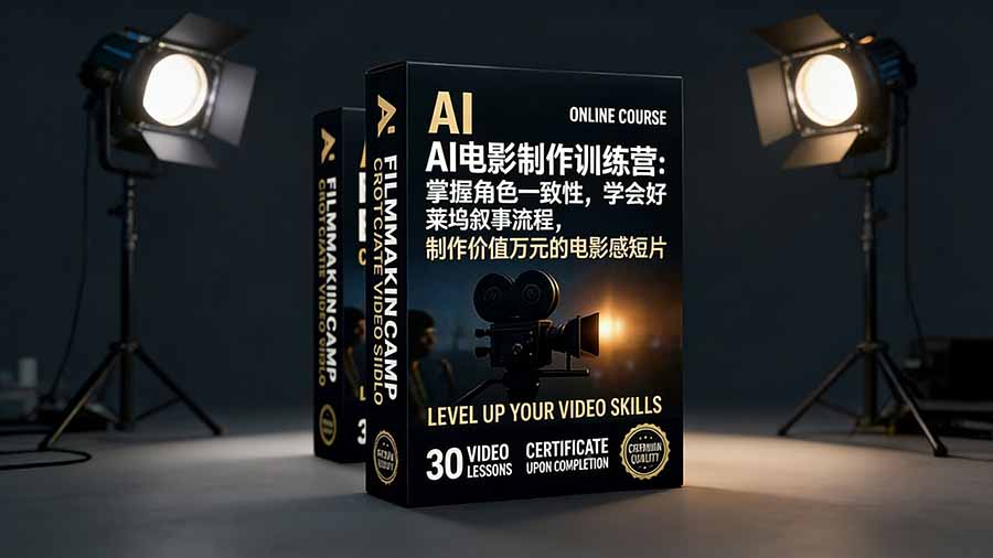 AI电影制作训练营：掌握角色一致性，学会好莱坞叙事流程，制作价值万元的电影感短片-网创星球