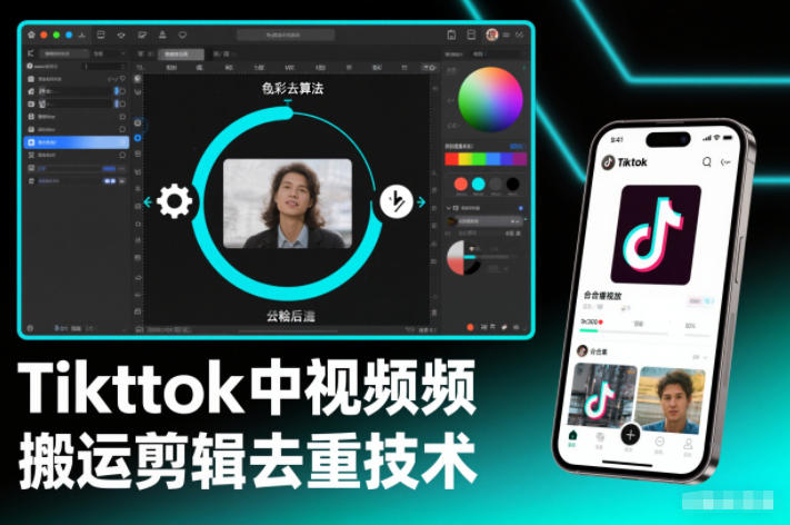 Tiktok中视频纯搬运剪辑去重技术，外来技术，自行测试-网创星球