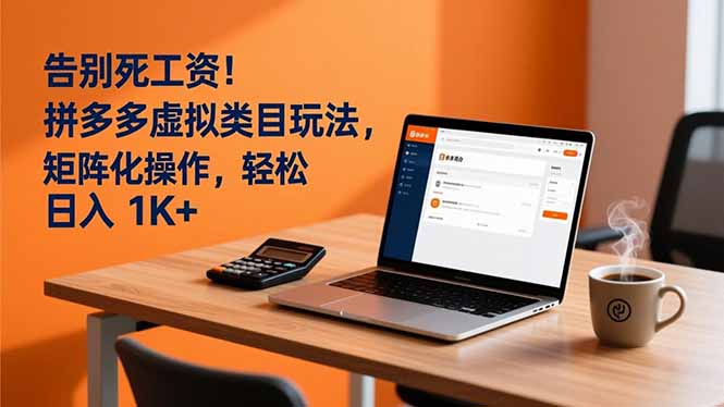 告别死工资！拼多多虚拟类目玩法，矩阵化操作，轻松日入 1K+-网创星球