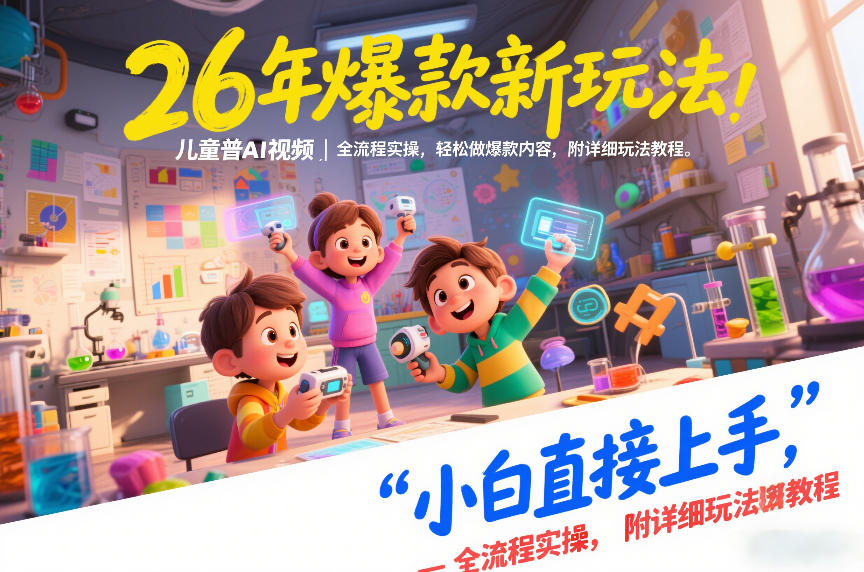 26年爆款新玩法，儿童科普AI视频，全流程实操，轻松做爆款内容，小白直接上手，附详细玩法教程-网创星球