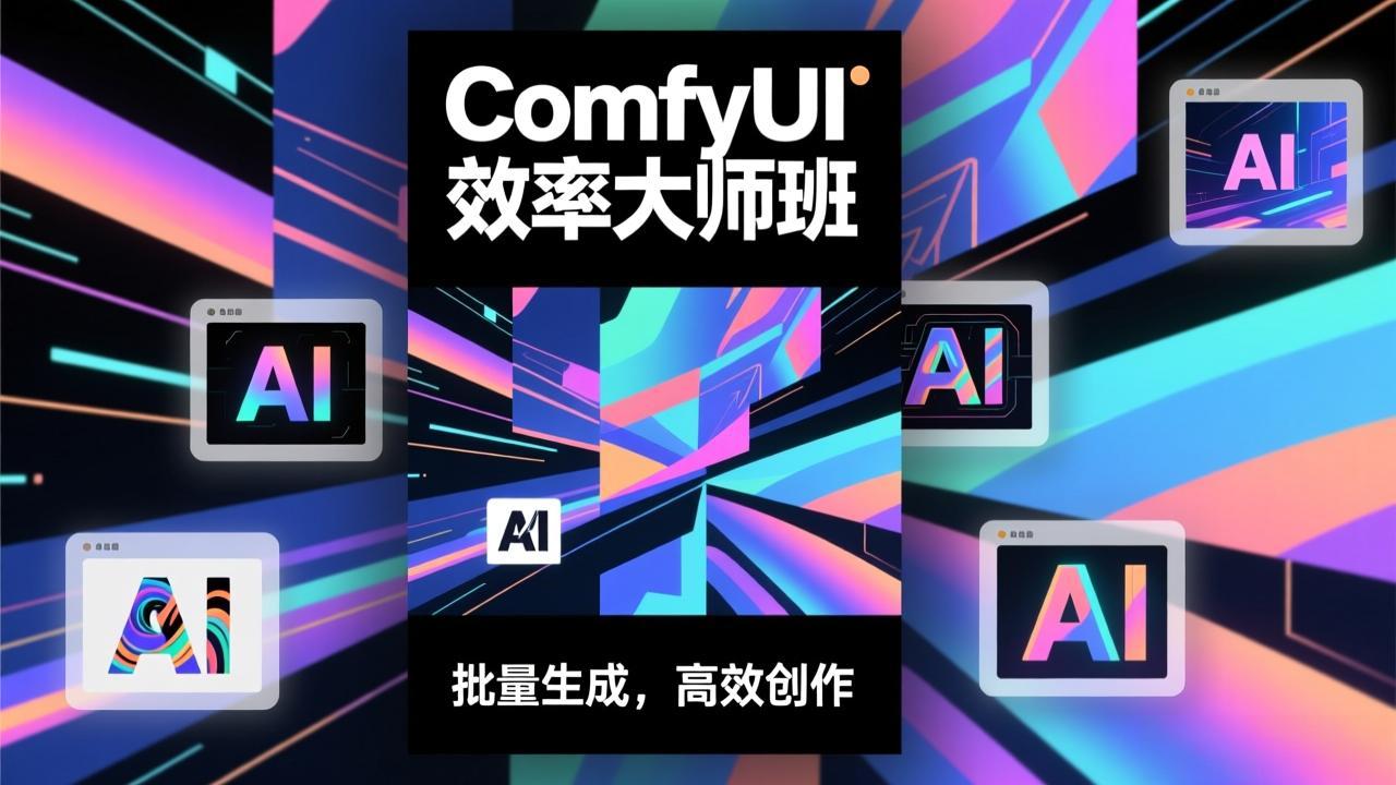 ComfyUI效率大师班：工作流搭建，批量生成，将个人AI出图效率提升5-10倍，月接单收入1-3万-网创星球