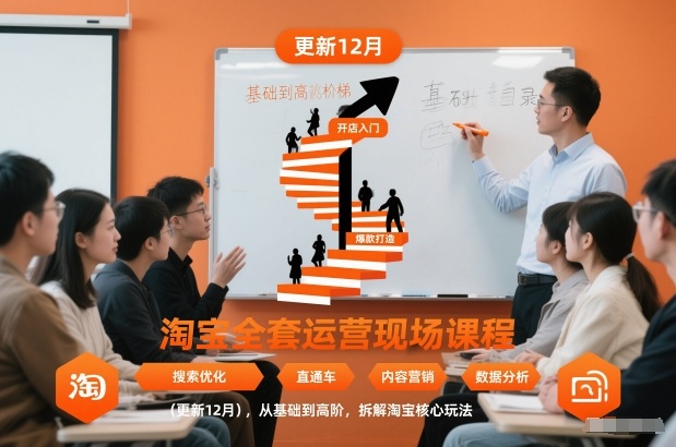 淘宝全套运营现场课程(更新26年1月)，从基础到高阶，拆解淘宝核心玩法-网创星球