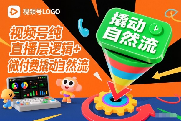 视频号纯直播底层逻辑+微付费撬动自然流-网创星球