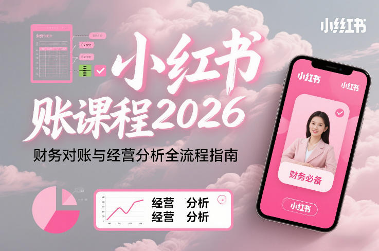 小红书对账课程2026，财务对账与经营分析全流程指南-网创星球