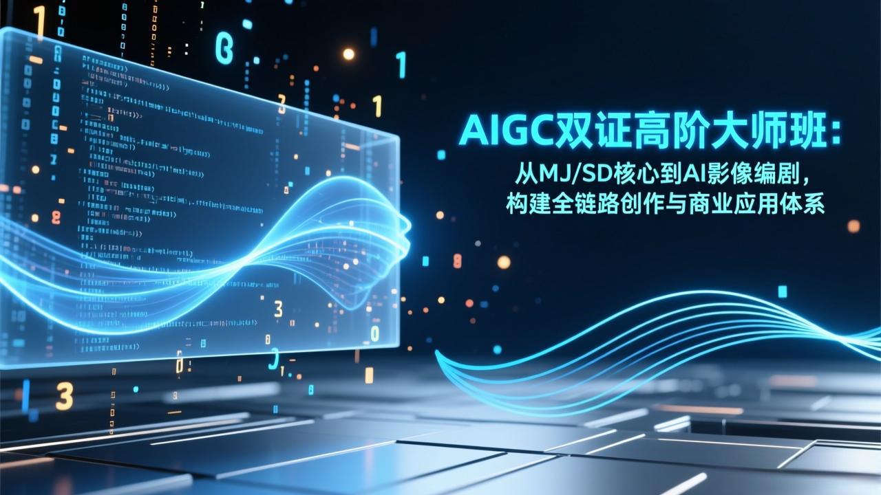 AIGC双证高阶大师班：从MJ/SD核心到AI影像编剧，构建全链路创作与商业应用体系-网创星球
