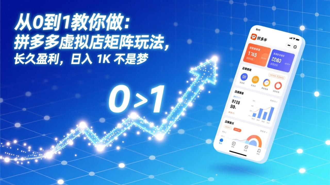 从0到1教你做：拼多多虚拟店矩阵玩法，长久盈利，日入 1K 不是梦-网创星球