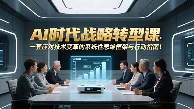 AI时代战略转型课：一套应对技术变革的系统性思维框架与行动指南！-网创星球