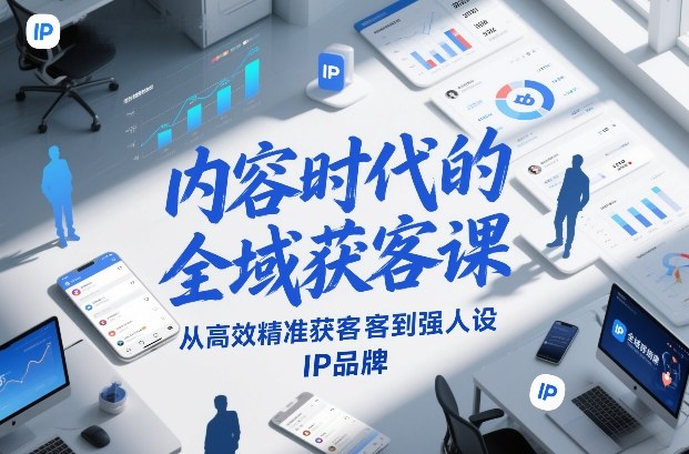 内容时代的全域获客课，从高效精准获客到强人设IP品牌-网创星球